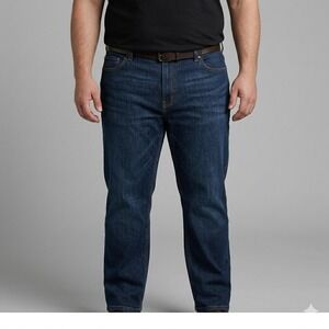 True Nation Athletic Fit Dark Wash Indigo Blue Stretch Denim Jeans 48x28